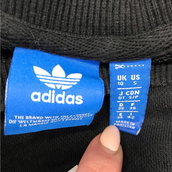 Adidas Black Trefoil Crew Sweatshirt - Picture 3 of 6